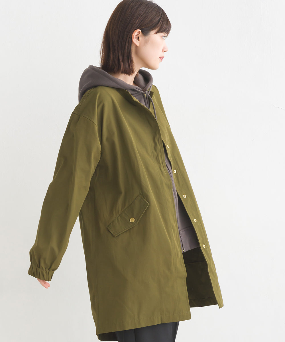 【OMNES】撥水加工フィッシュテール ノーカラーコート【7122-7115】