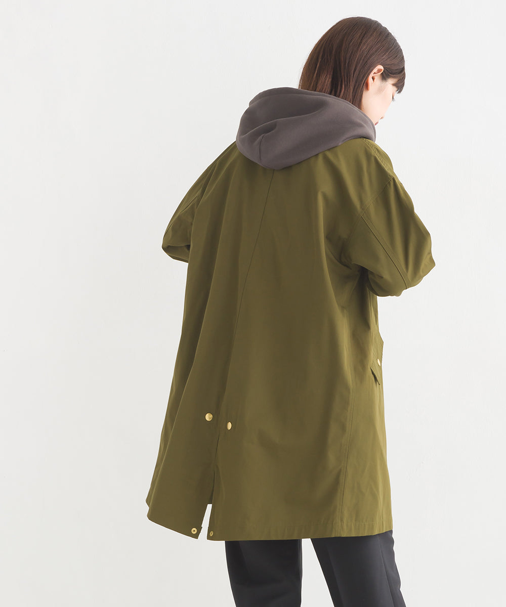 【OMNES】撥水加工フィッシュテール ノーカラーコート【7122-7115】