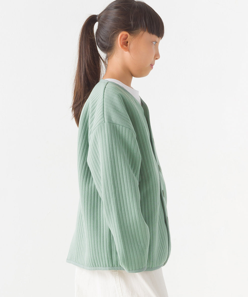 【OMNES】キッズラインキルトノーカラージャケット【7122-7132】