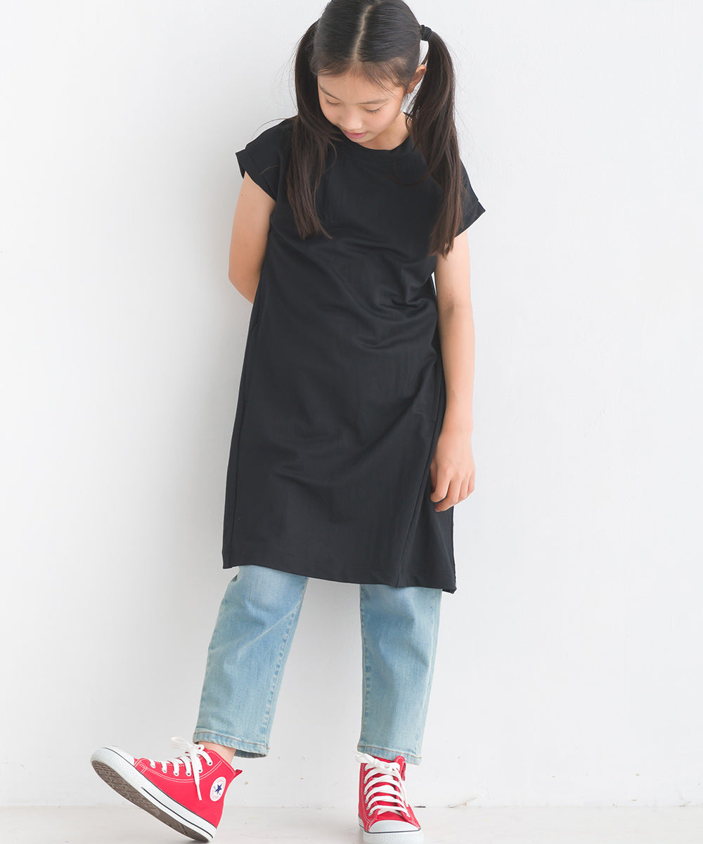 【OMNES】キッズ 接触冷感レーヨンナイロンAラインワンピース【7122-9075】