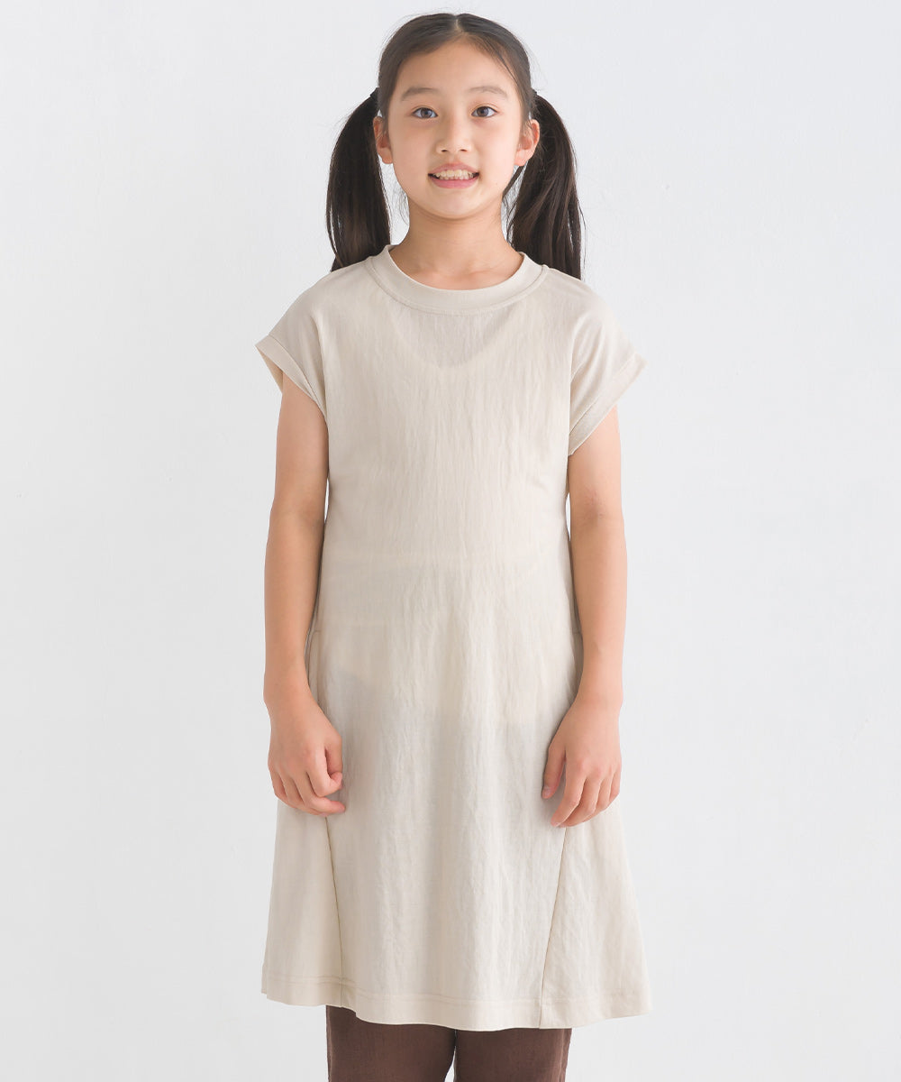 【OMNES】キッズ 接触冷感レーヨンナイロンAラインワンピース【7122-9075】