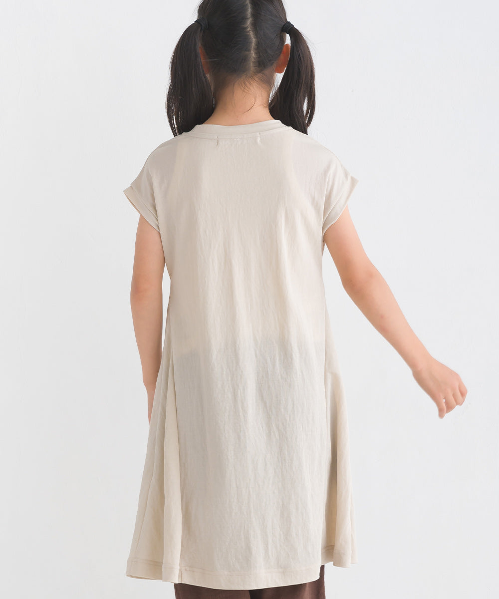 【OMNES】キッズ 接触冷感レーヨンナイロンAラインワンピース【7122-9075】
