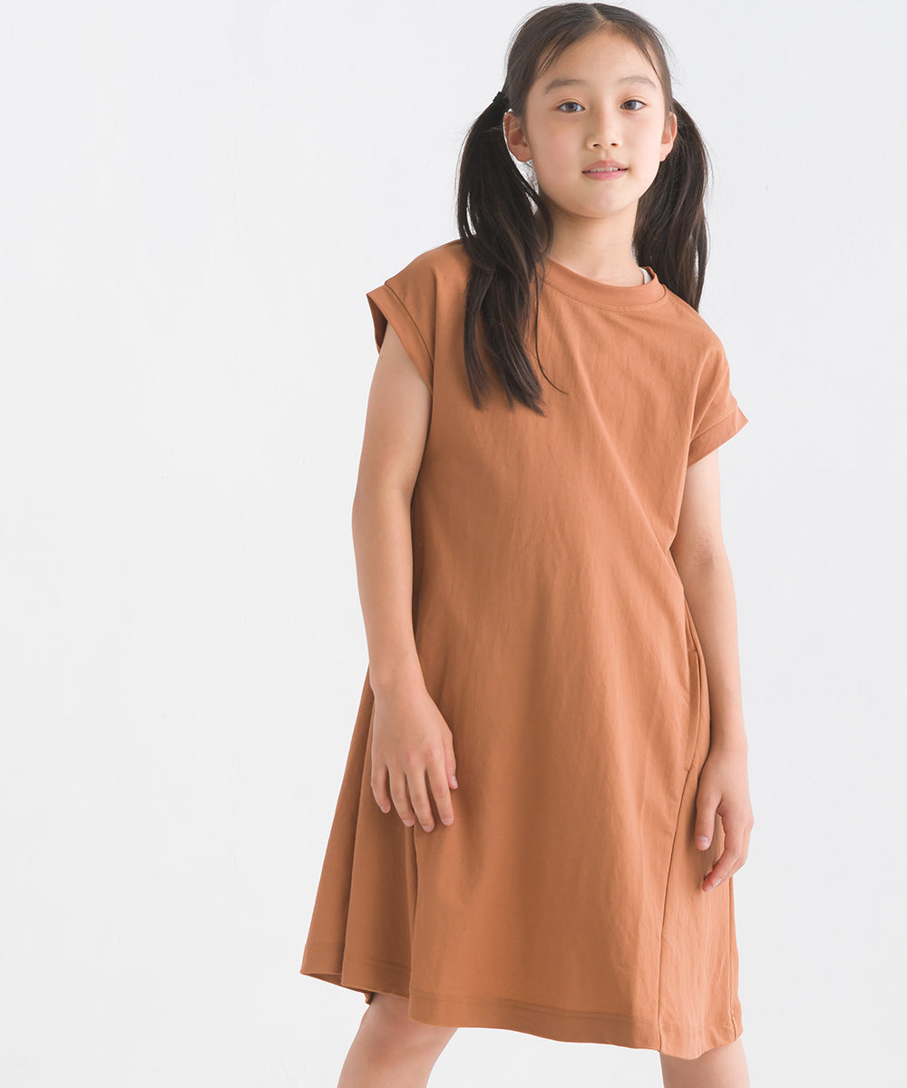 【OMNES】キッズ 接触冷感レーヨンナイロンAラインワンピース【7122-9075】