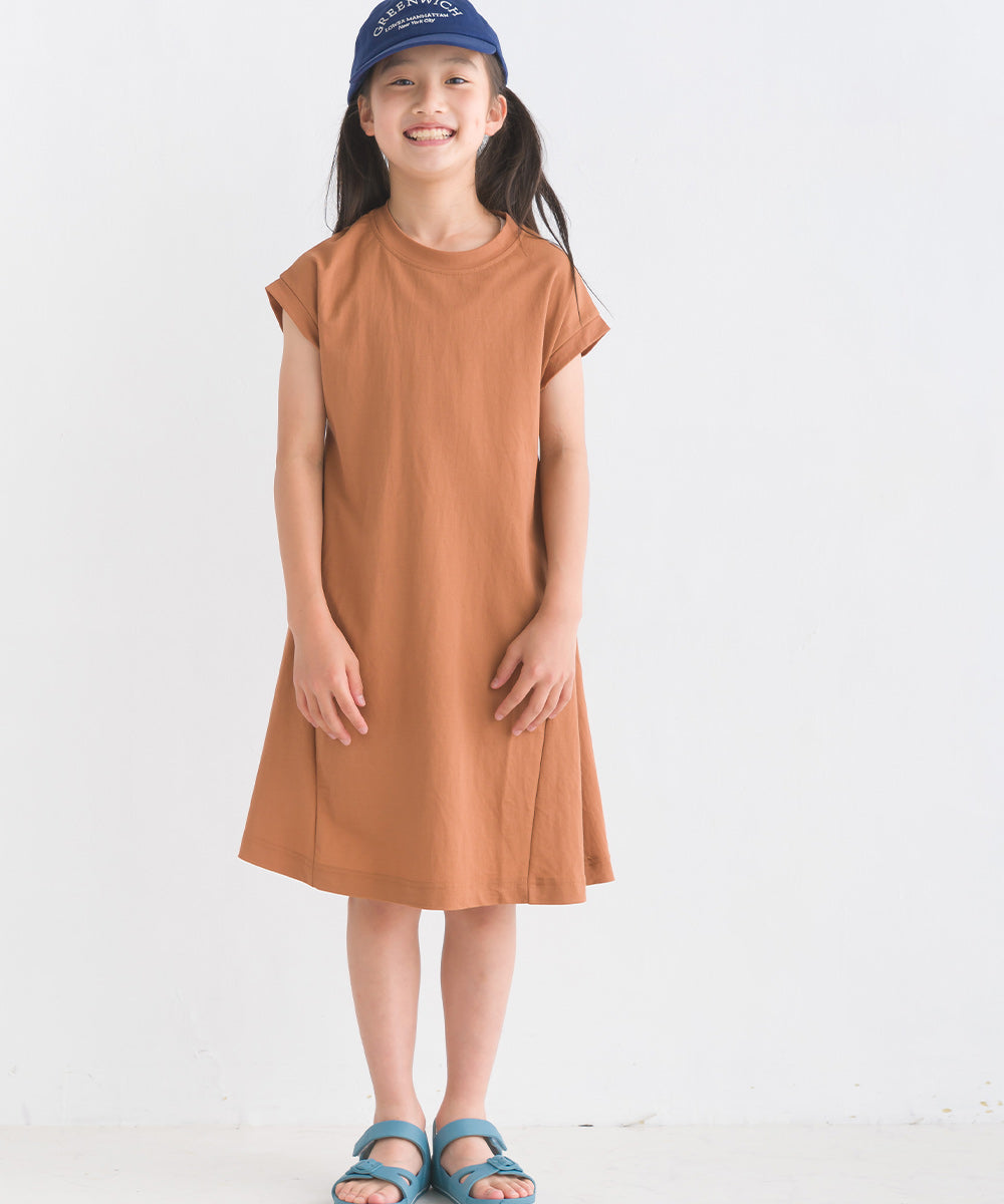 【OMNES】キッズ 接触冷感レーヨンナイロンAラインワンピース【7122-9075】