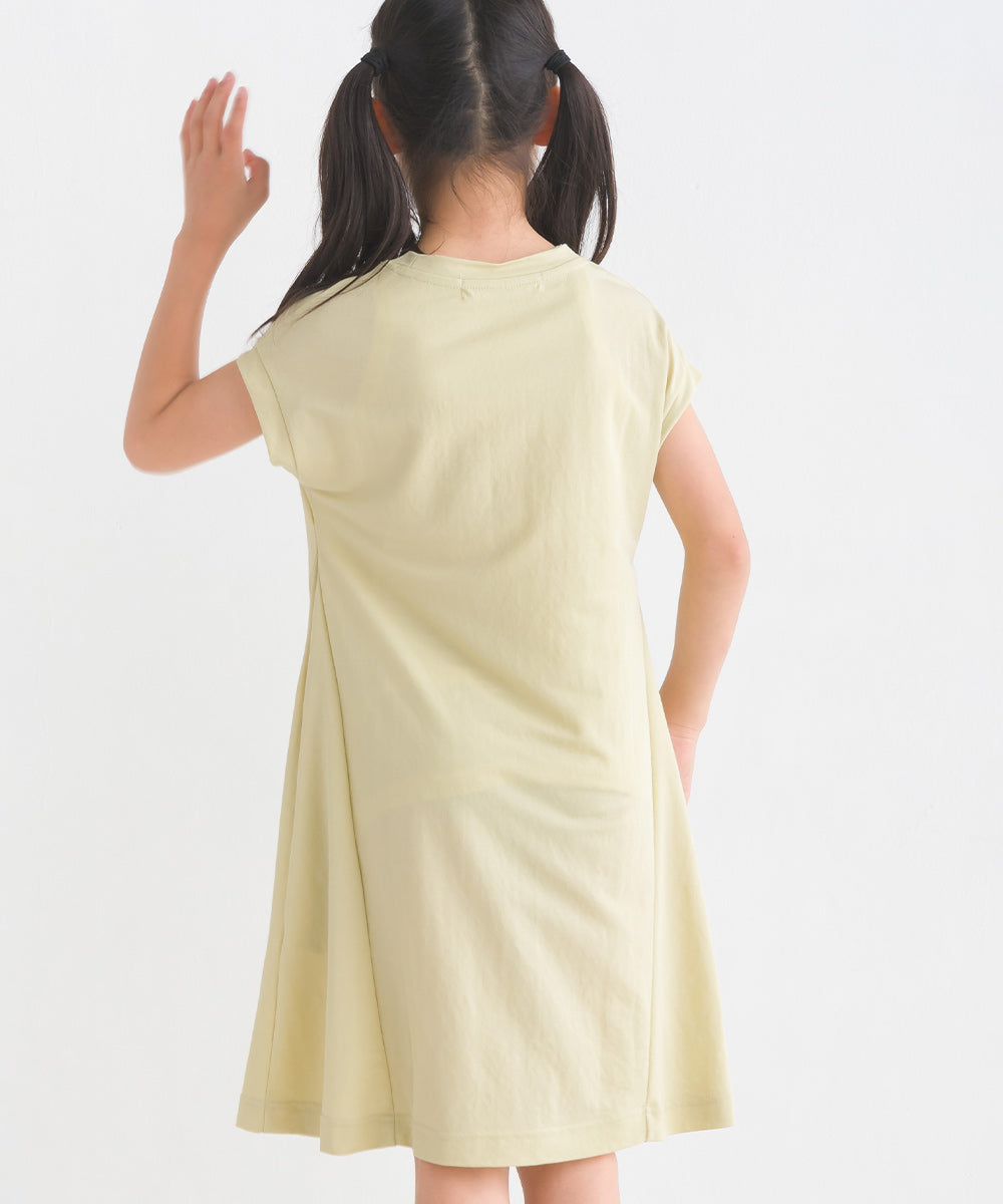 【OMNES】キッズ 接触冷感レーヨンナイロンAラインワンピース【7122-9075】