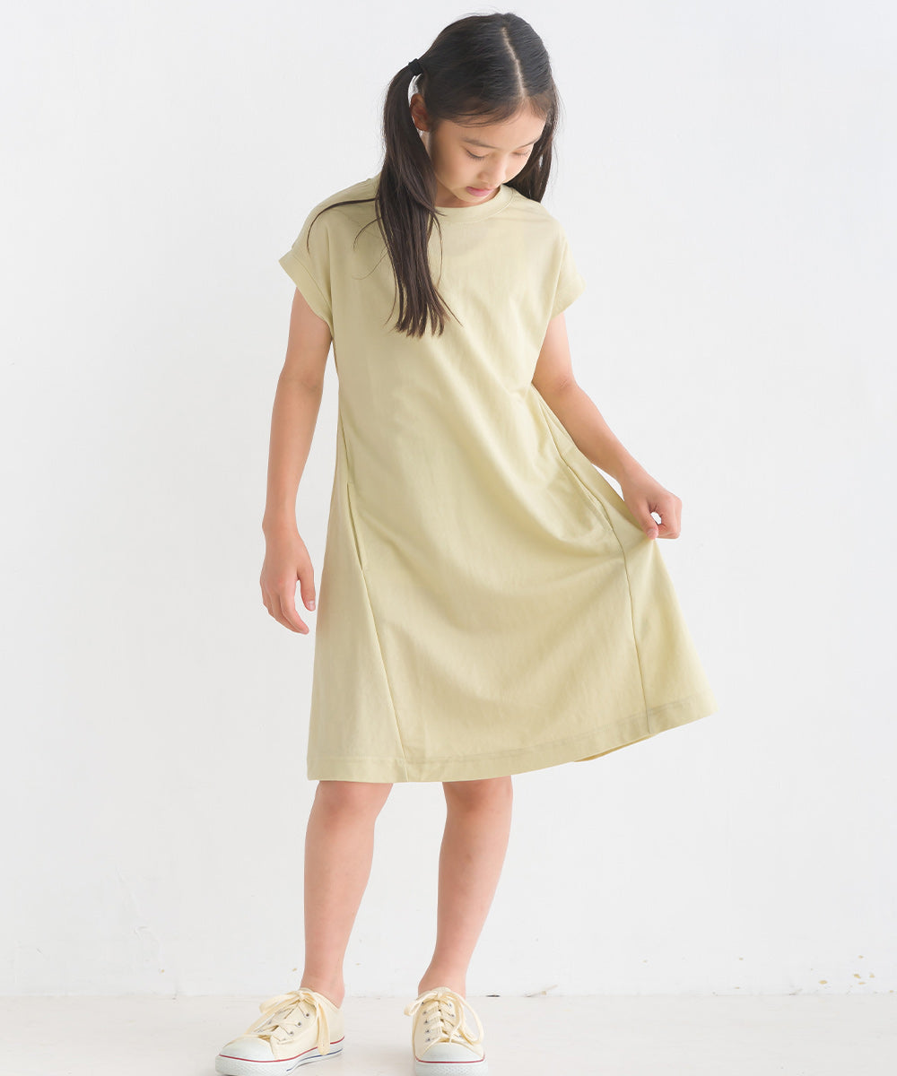 【OMNES】キッズ 接触冷感レーヨンナイロンAラインワンピース【7122-9075】