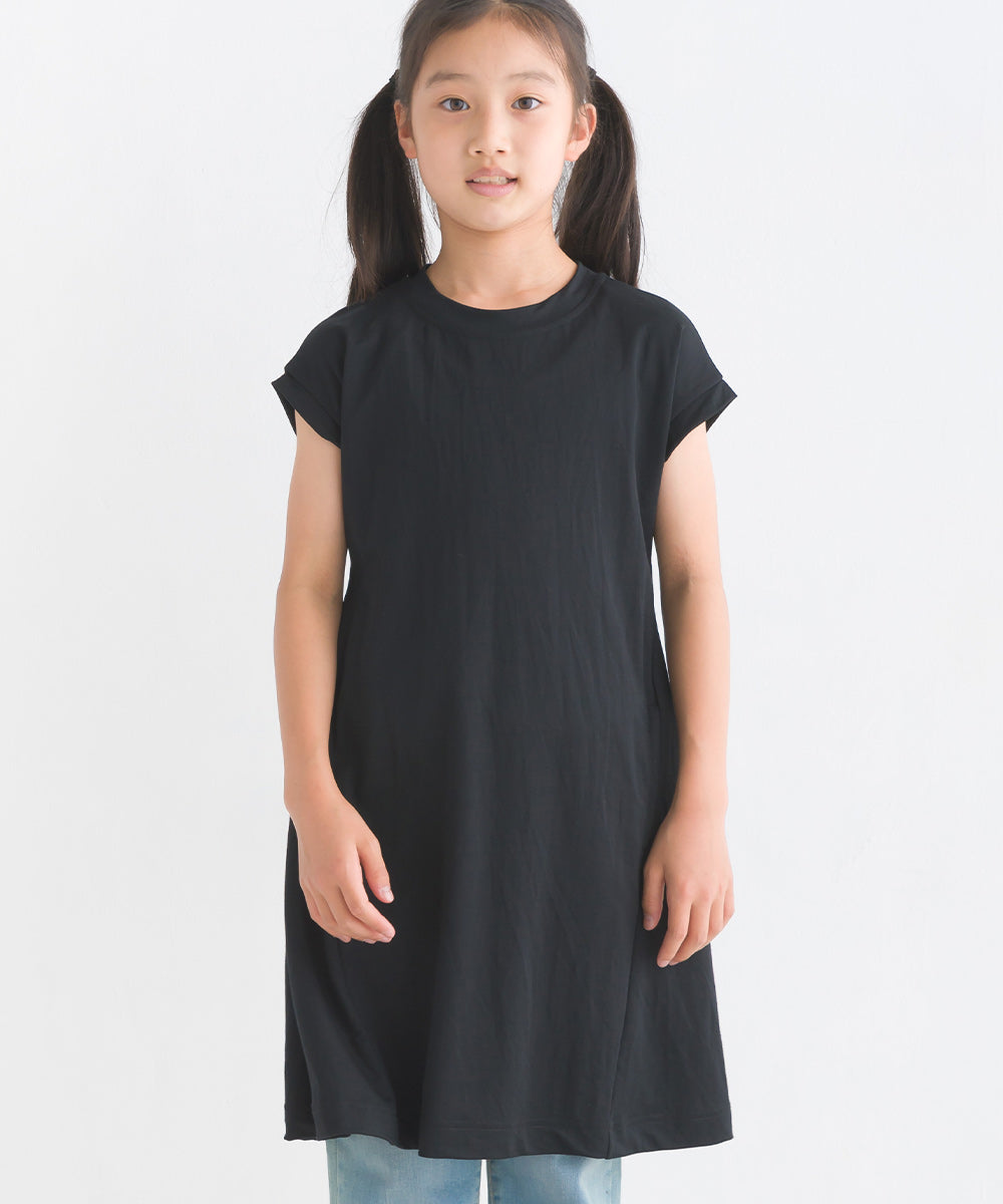 【OMNES】キッズ 接触冷感レーヨンナイロンAラインワンピース【7122-9075】