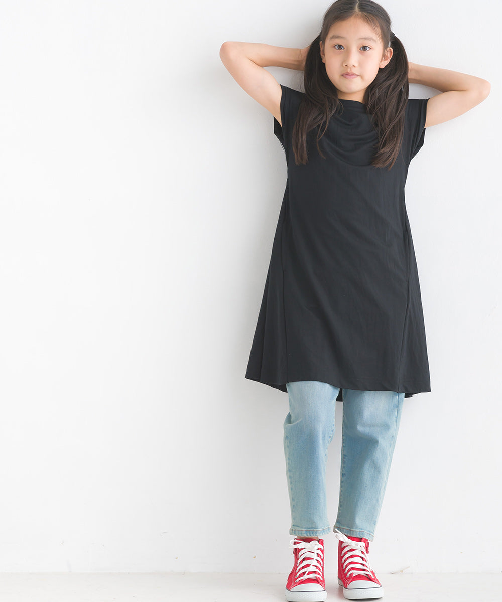 【OMNES】キッズ 接触冷感レーヨンナイロンAラインワンピース【7122-9075】