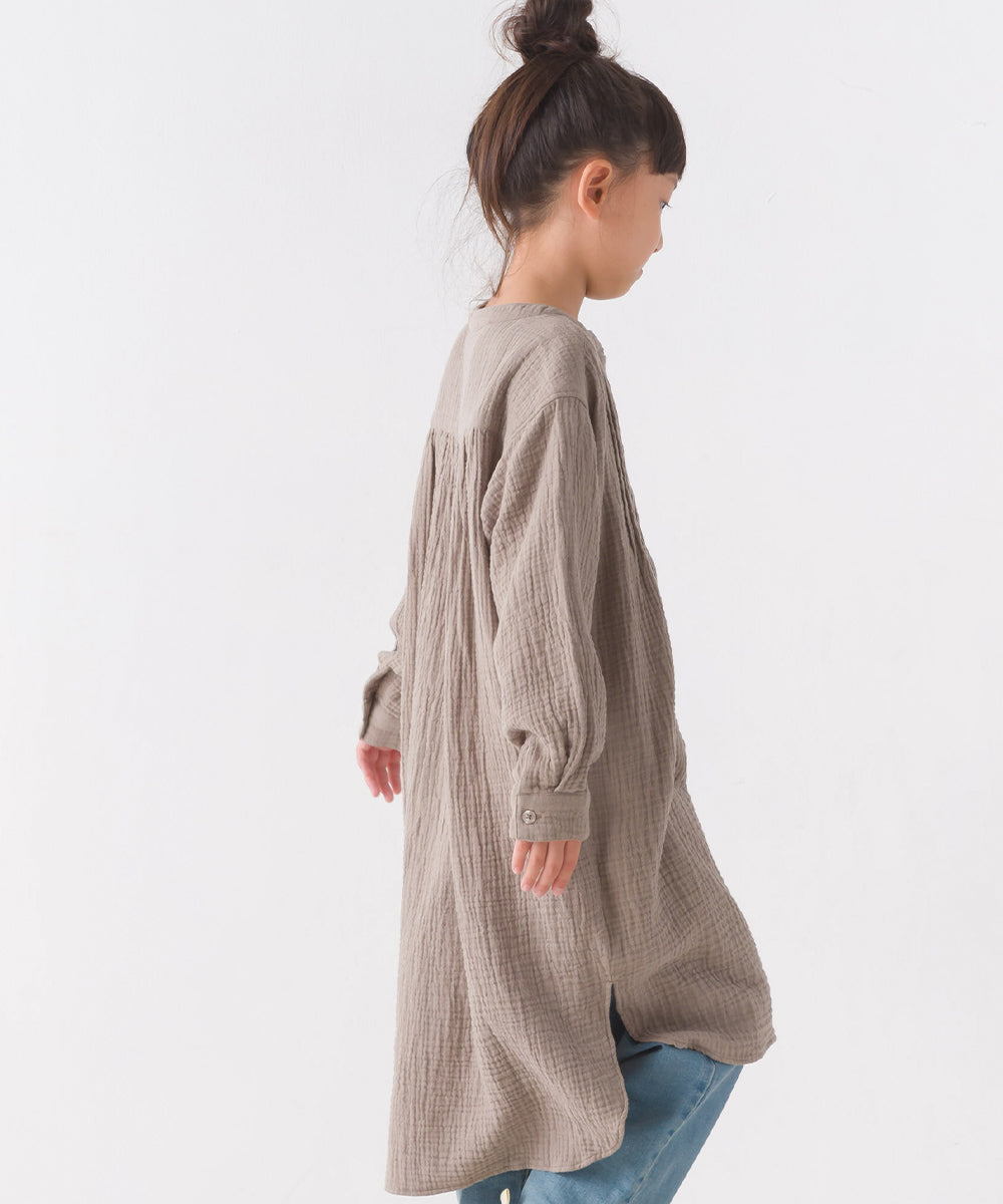 【OMNES】キッズ ダブルガーゼピンタックワンピース【7122-9089】