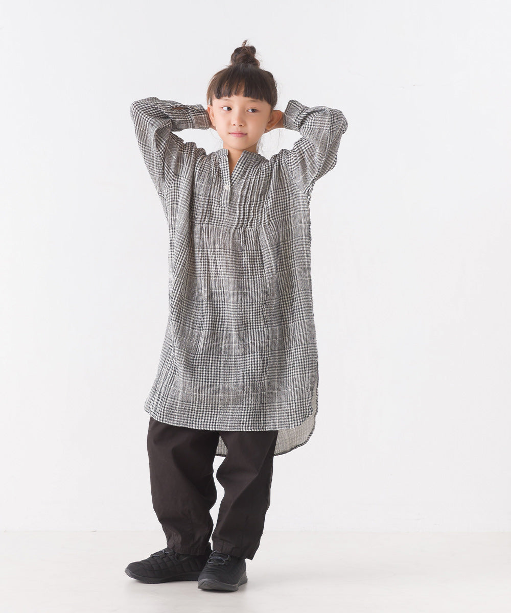 【OMNES】キッズ ダブルガーゼピンタックワンピース【7122-9089】