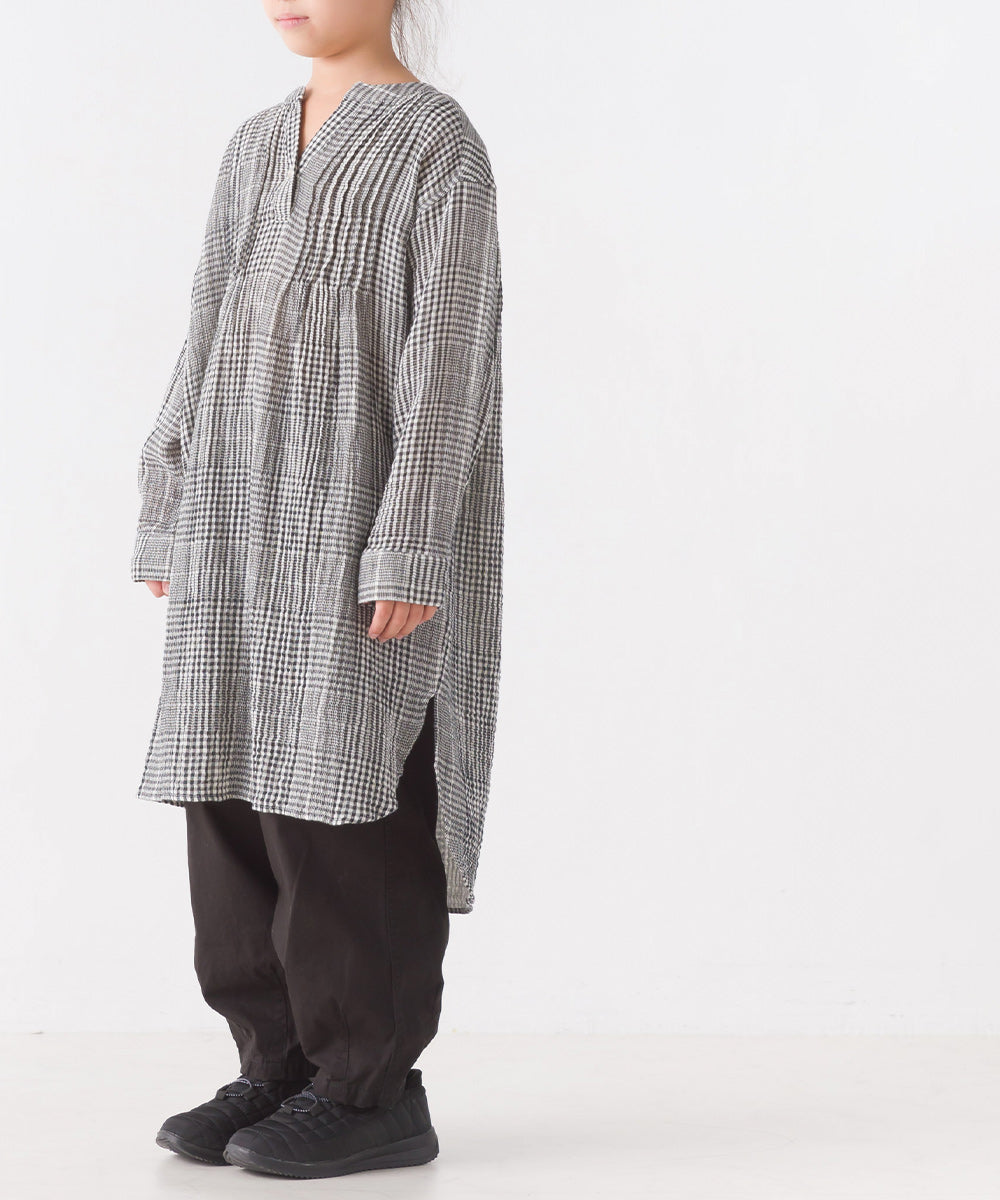【OMNES】キッズ ダブルガーゼピンタックワンピース【7122-9089】