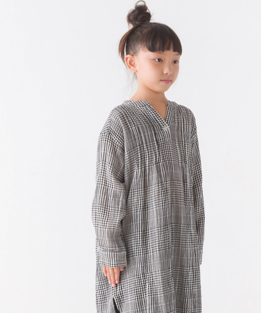 【OMNES】キッズ ダブルガーゼピンタックワンピース【7122-9089】