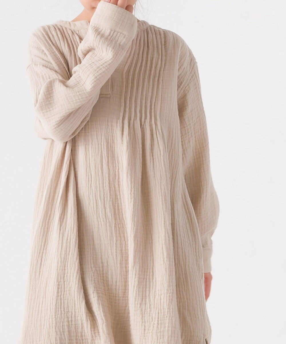 【OMNES】キッズ ダブルガーゼピンタックワンピース【7122-9089】