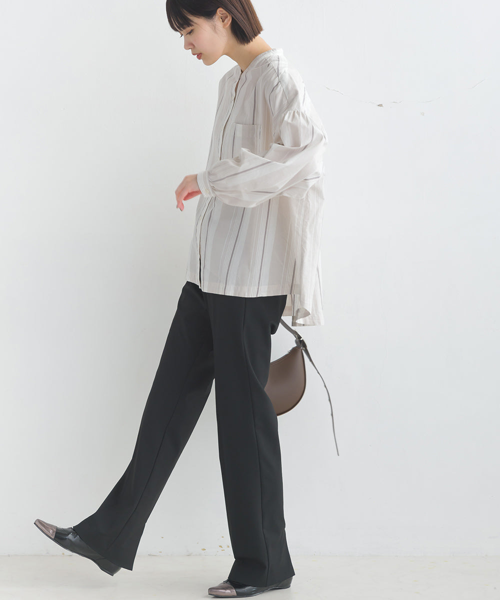 【OMNES】製品洗いコットンブロード ボリューム長袖シャツ【7123-4170】