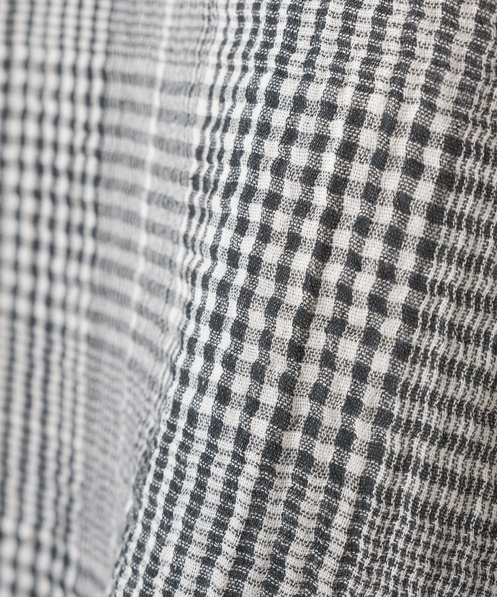 【OMNES】ダブルガーゼ フード付き長袖カーディガン【7123-4178】