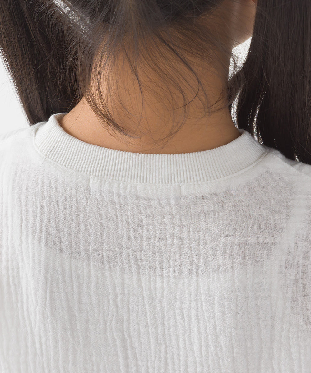 【OMNES】キッズ ダブルガーゼ ポケット付き長袖Tシャツ【7123-4180】