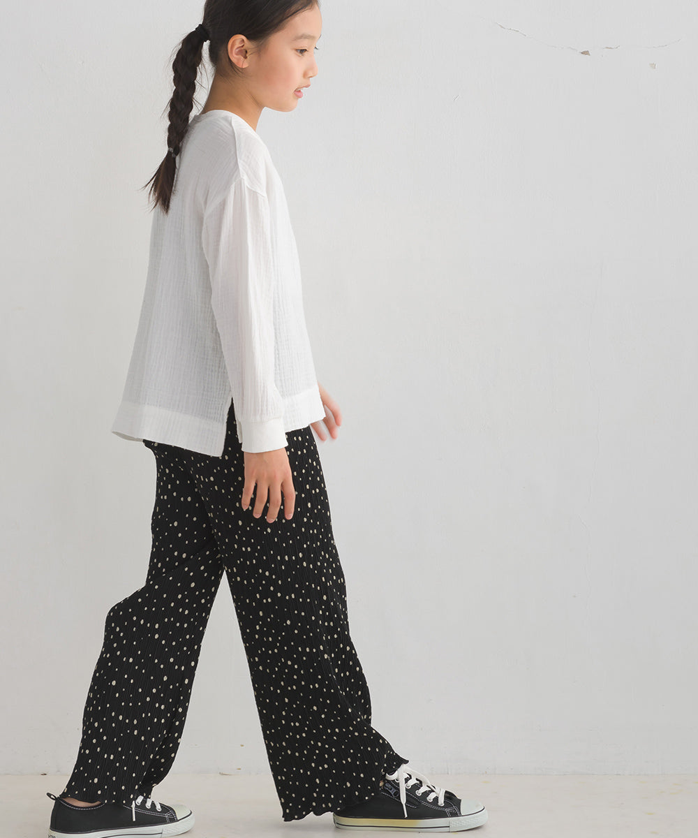 【OMNES】キッズ ダブルガーゼ ポケット付き長袖Tシャツ【7123-4180】