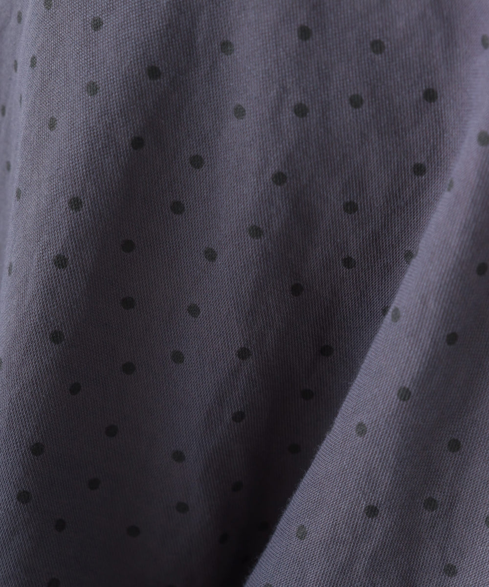 【OMNES】接触冷感レーヨンナイロン キーネック半袖プルオーバー【7123-5382】