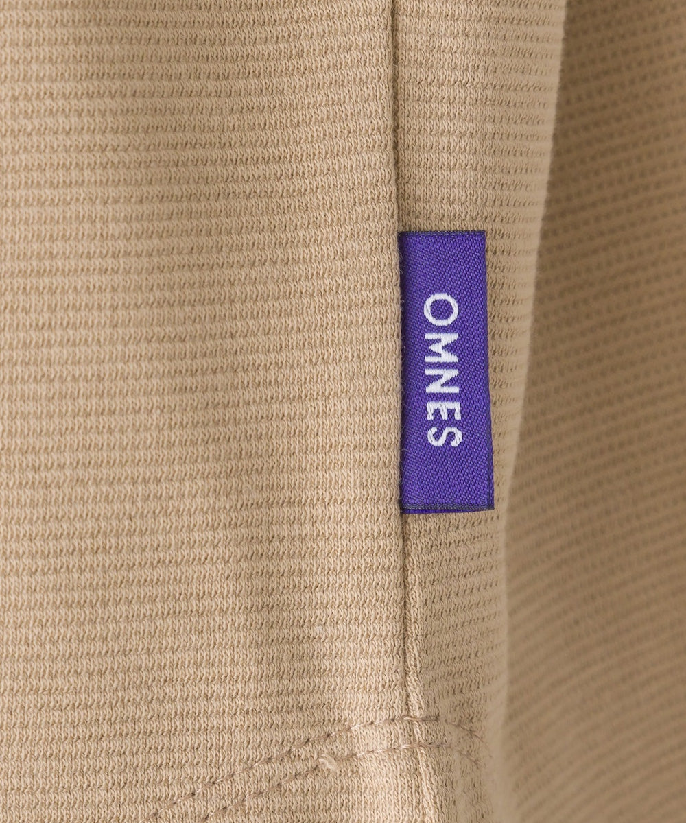 【OMNES】リップルダブルフェイス 裾ラウンド長袖Tシャツ【7123-5405】