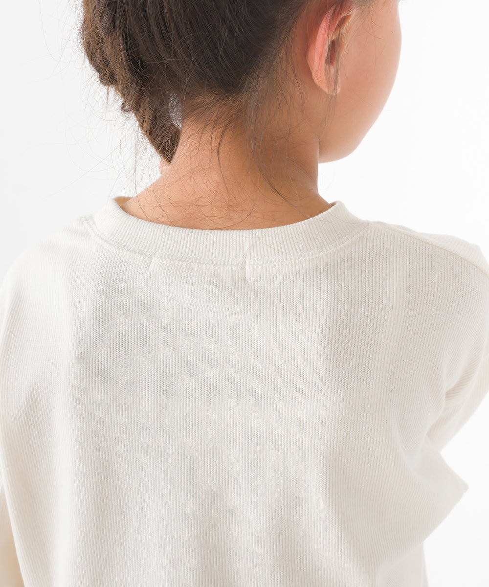 【OMNES】キッズ リブ裾ラウンドプルオーバー 長袖Tシャツ【7123-5410】