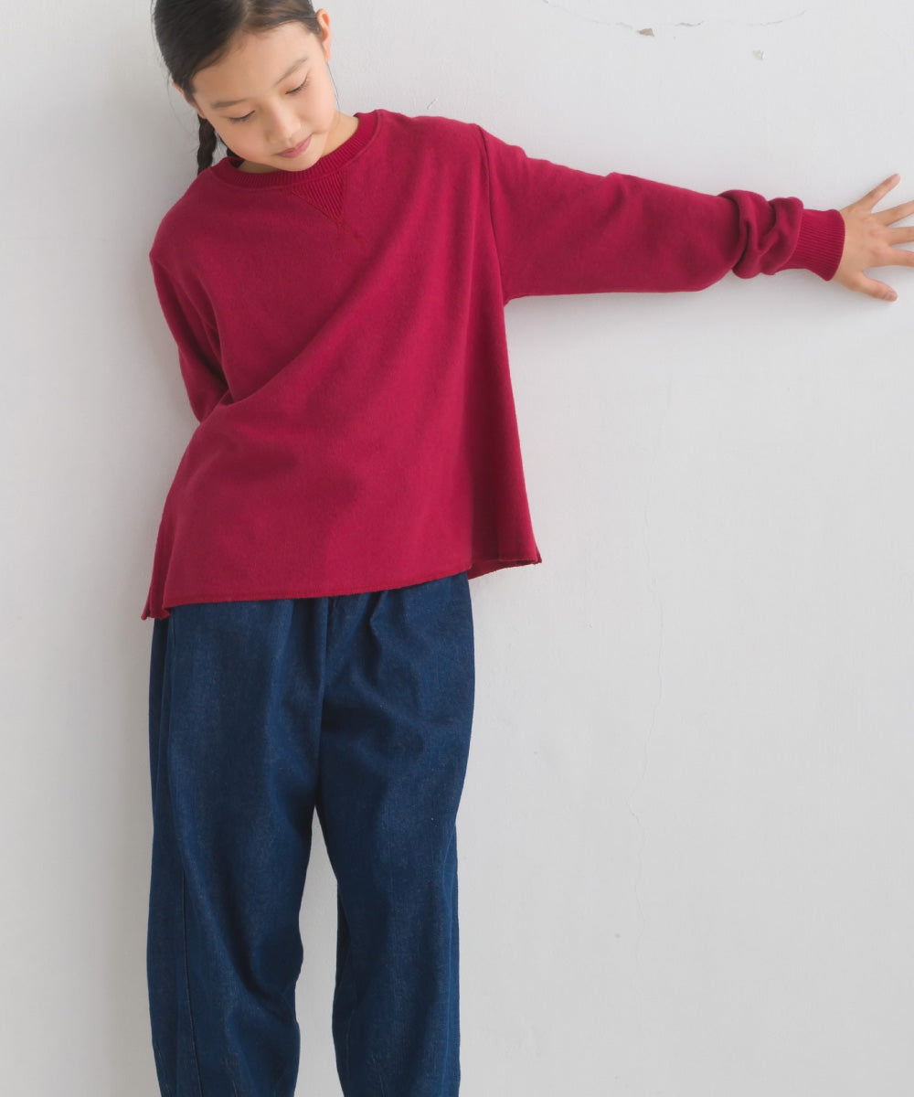 【OMNES】キッズ ニットリブ Aライン長袖プルオーバー【7123-5432】