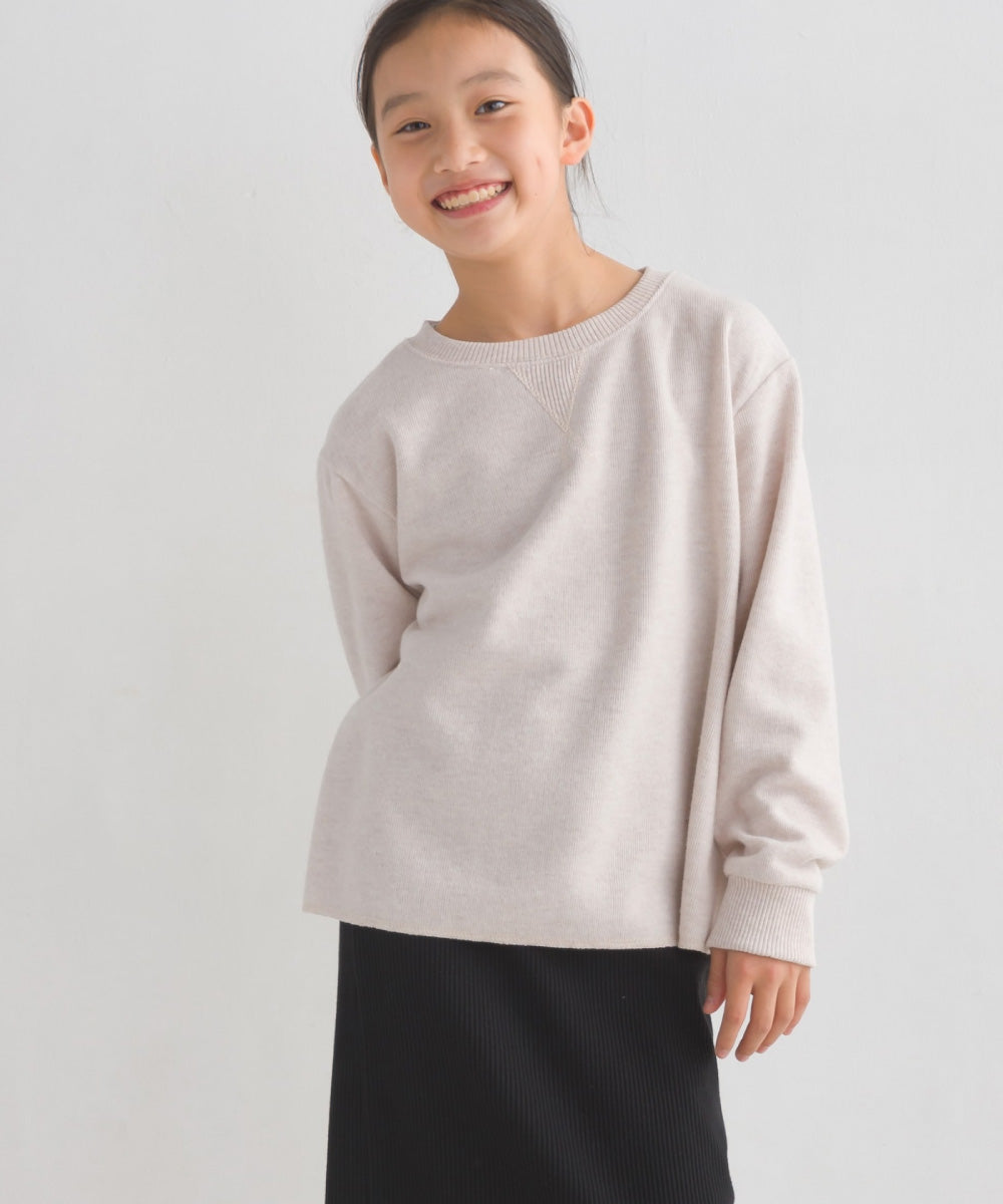 【OMNES】キッズ ニットリブ Aライン長袖プルオーバー【7123-5432】