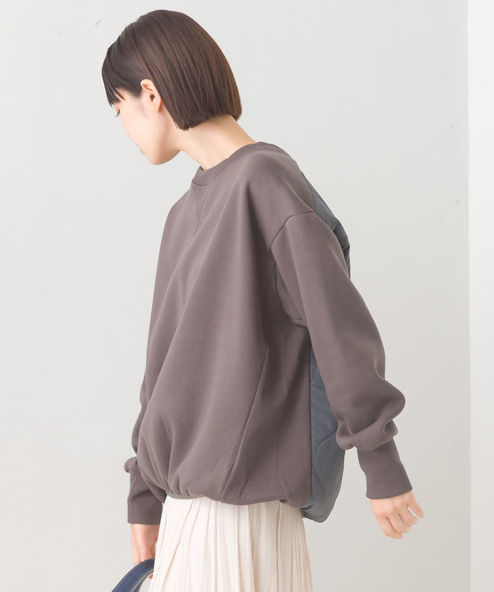 【OMNES】裏起毛スウェット バックキルト 長袖プルオーバー【7123-5455】