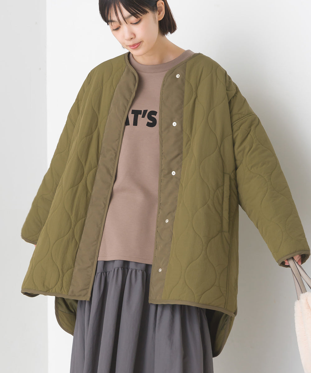 【OMNES】オニオン キルトノーカラーブルゾン【7123-7201】