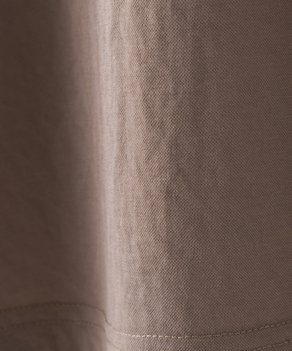 【OMNES】接触冷感レーヨンナイロン スリット半袖ワンピース【7123-9094】