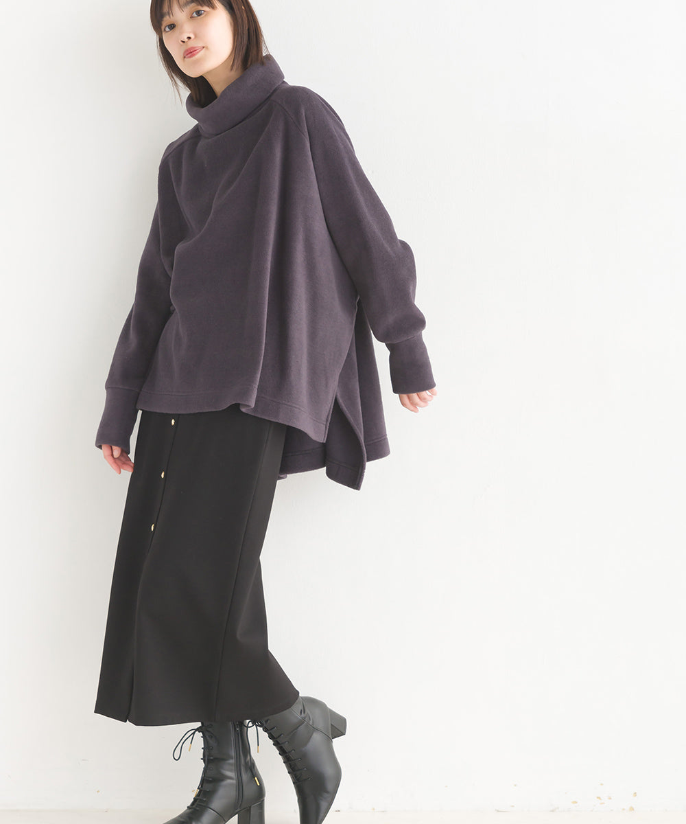【OMNES】ふわふわフリースワイドシルエットタートル長袖【7124-5527】