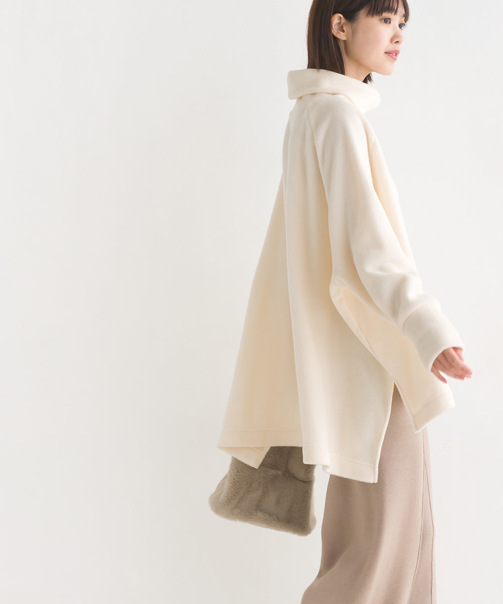 【OMNES】ふわふわフリースワイドシルエットタートル長袖【7124-5527】