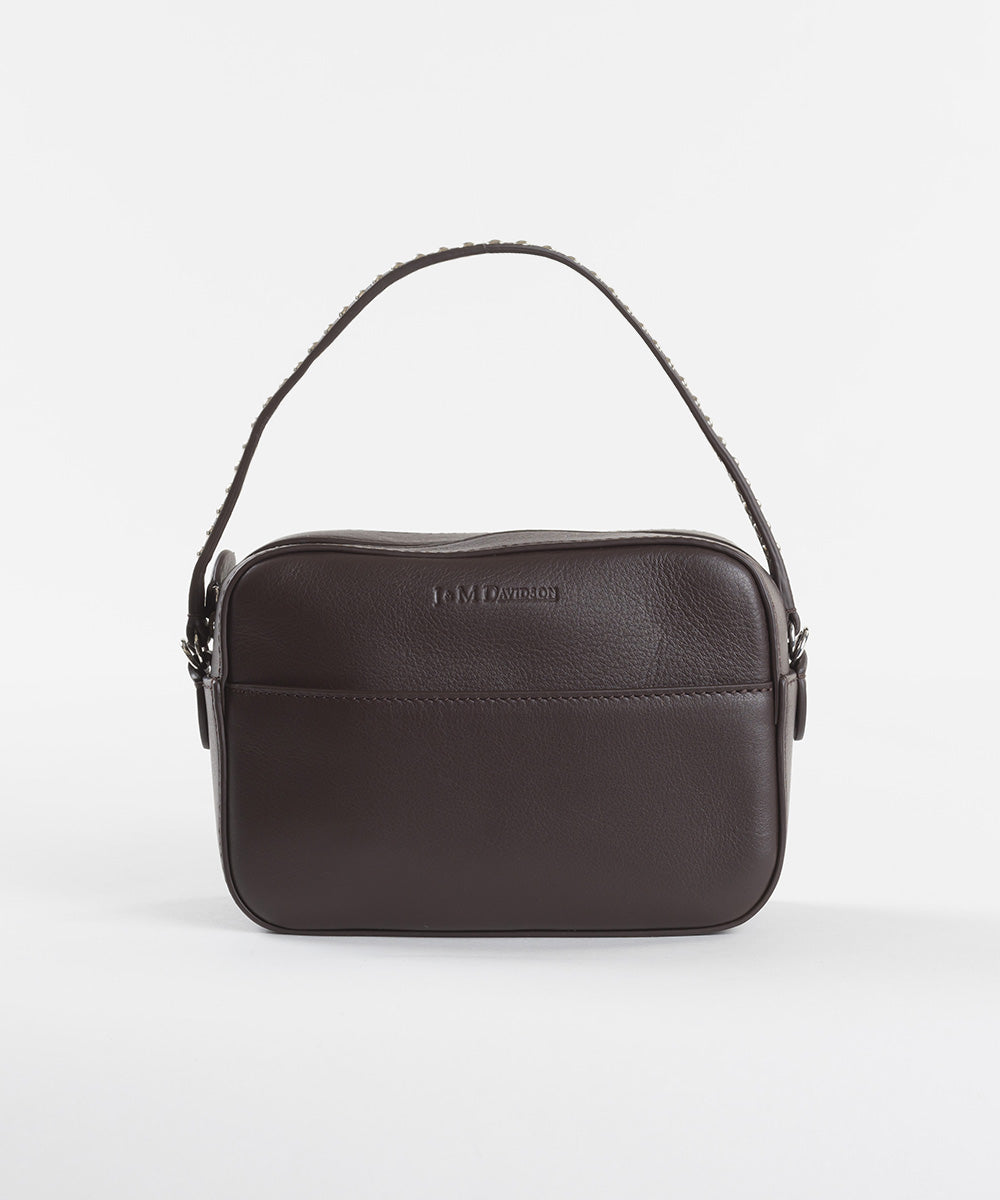 【J&M DAVIDSON】ジェイアンドエム デヴィッドソン TOP HANDLE PEBBLE MINI トップ ハンドル ぺブル ミニ スタッズ 横型ポシェット ショルダーバッグ ハンドバッグ SFLW-1XX-SCXX SLLF-0XX-SCXX 並行輸入品【9902-22018】