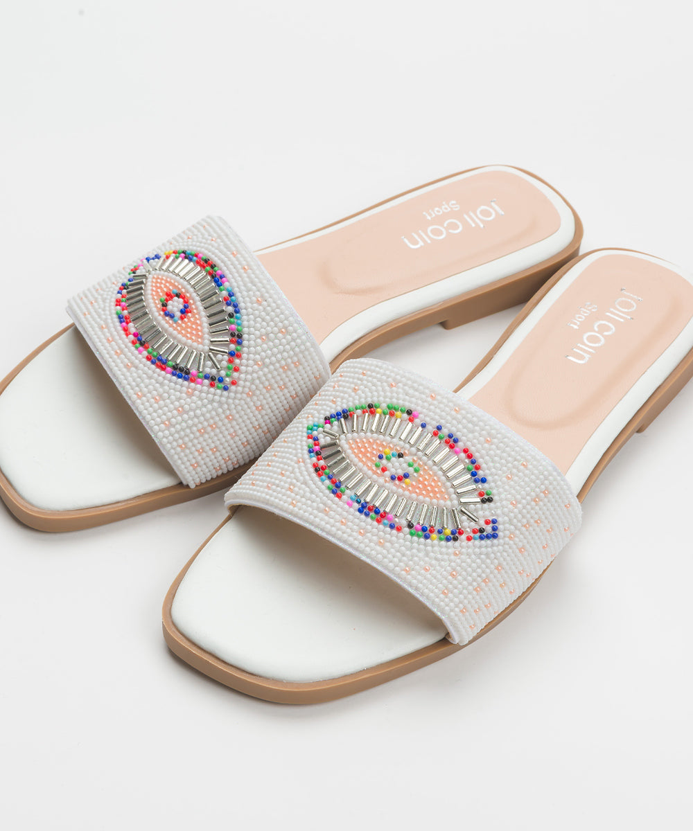 【JOLICOINSport】ビーズ刺繍リゾートサンダル JS-4 ジョリコアンスポーツ【252W203JOS004】