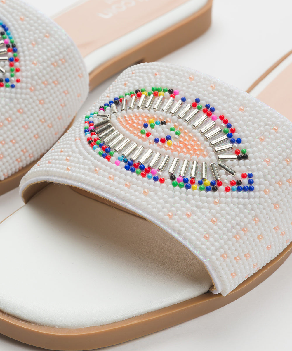 【JOLICOINSport】ビーズ刺繍リゾートサンダル JS-4 ジョリコアンスポーツ【252W203JOS004】