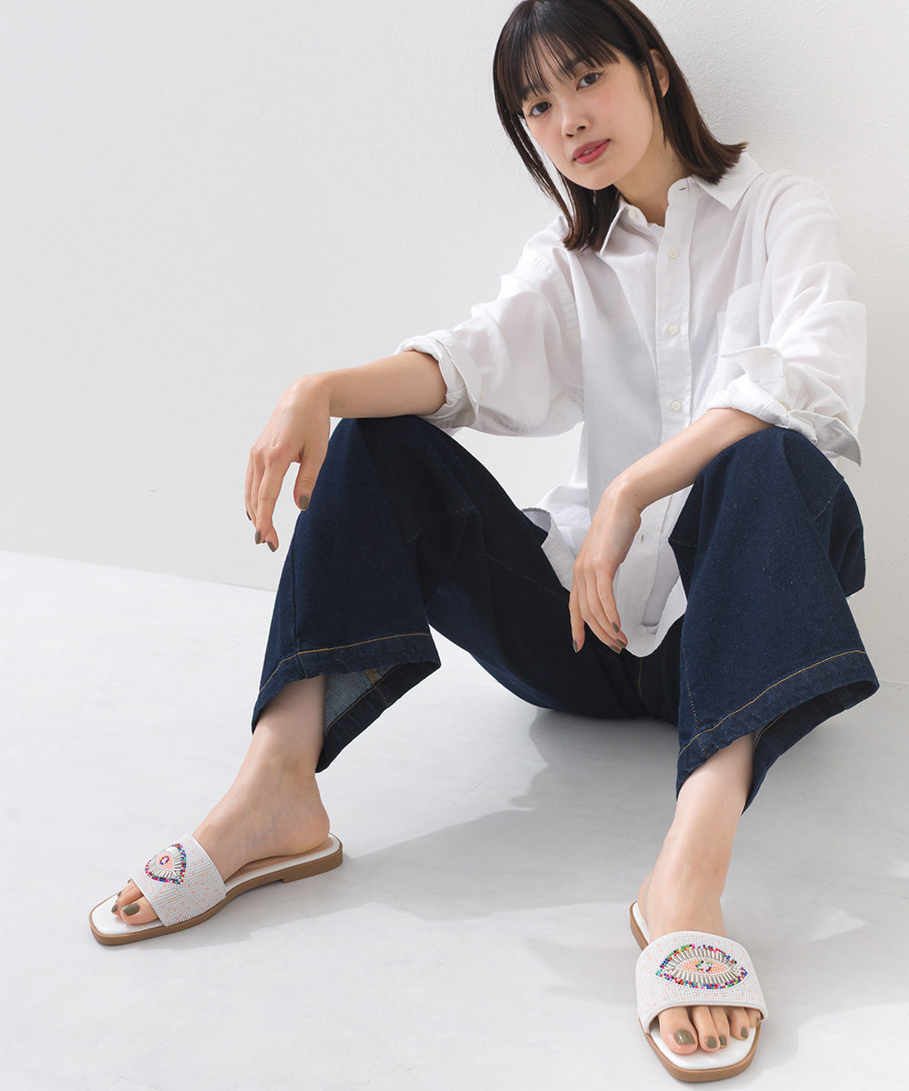 【JOLICOINSport】ビーズ刺繍リゾートサンダル JS-4 ジョリコアンスポーツ【252W203JOS004】
