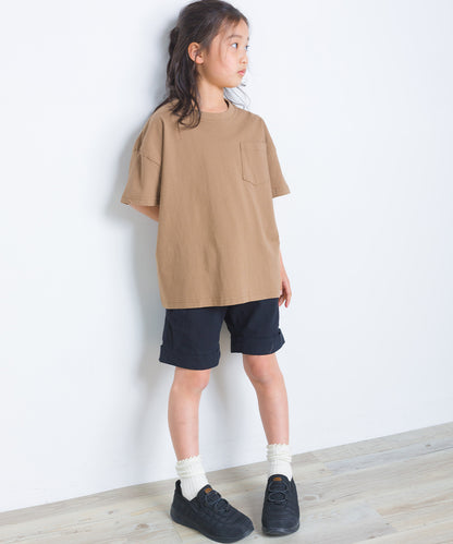 【OMNES】キッズ 製品洗いコットンビッグ半袖Tシャツ【1520-5002】