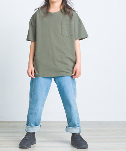 【OMNES】キッズ 製品洗いコットンビッグ半袖Tシャツ【1520-5002】