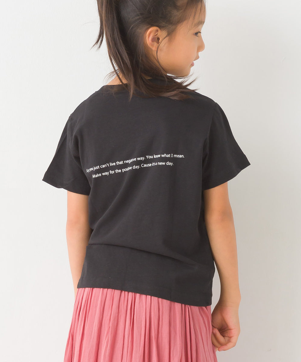 【hbD】【OMNES】キッズ 綿麻カット 半袖プリントTシャツ【1521-5116】