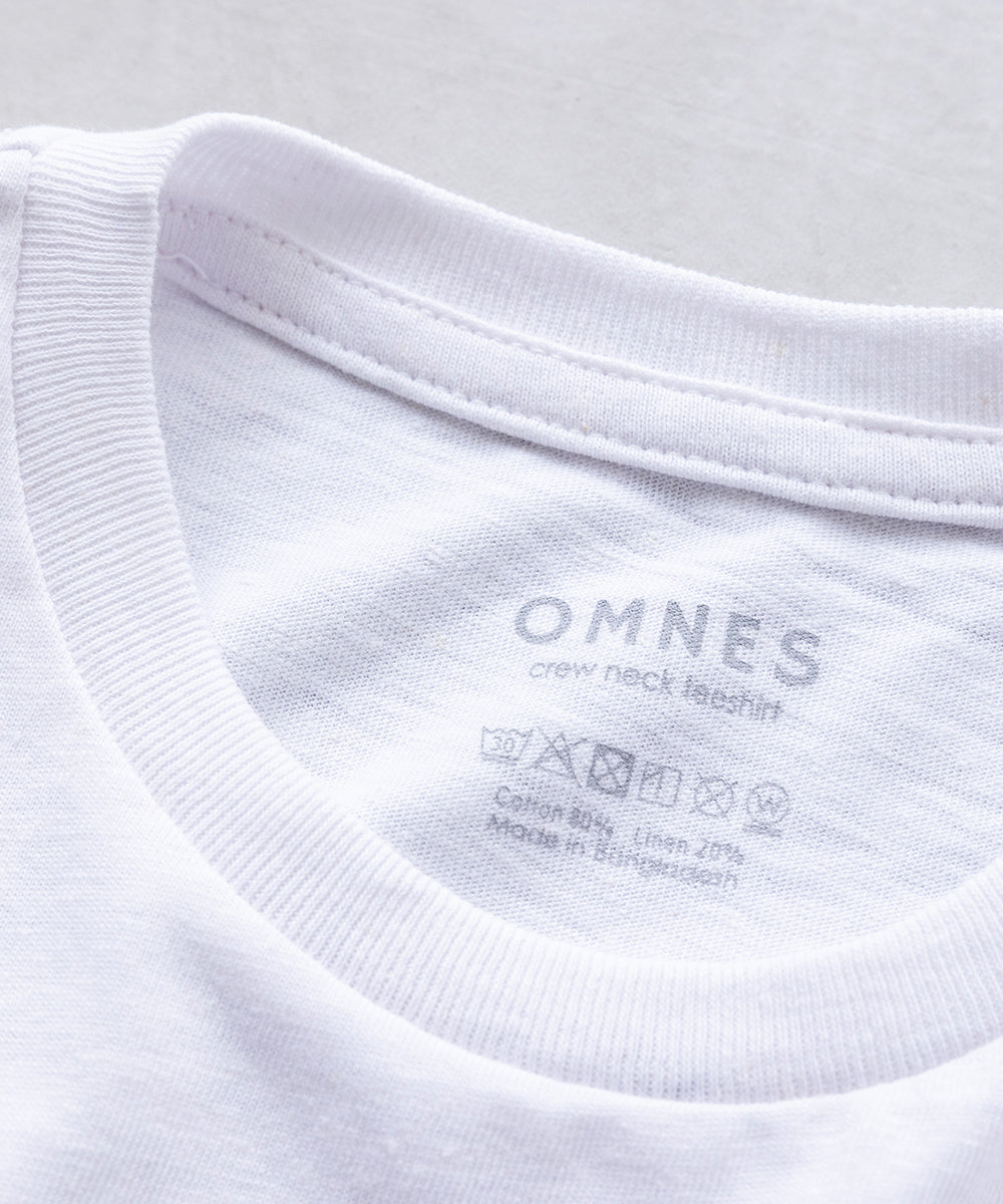 【hbD】【OMNES】キッズ 綿麻カット 半袖プリントTシャツ【1521-5116】