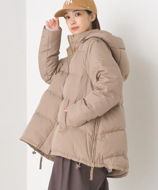 【OMNES】ダウン2WAYフレアジャケット【1522-7094】