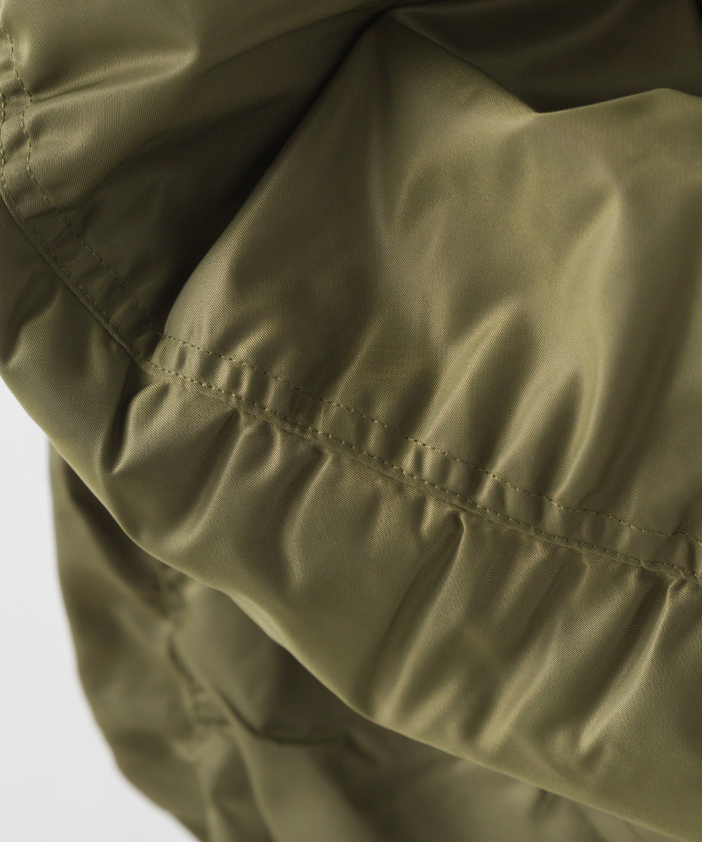 【hbA】【OMNES】ナイロンMA1ボリューム袖ブルゾン【1522-7115】