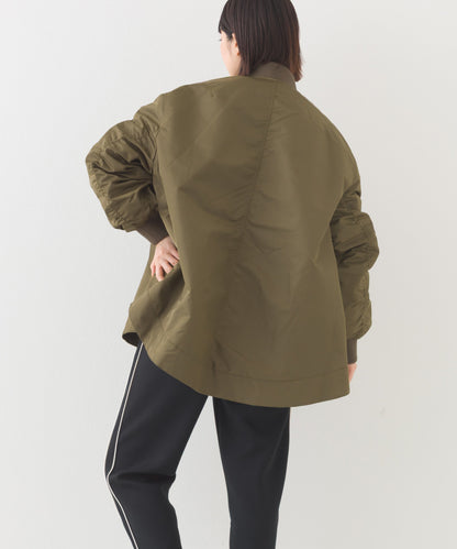 【hbA】【OMNES】ナイロンAライン裾ボリュームブルゾン【1522-7144】