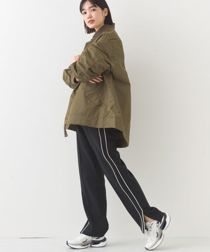 【hbA】【OMNES】ナイロンAライン裾ボリュームブルゾン【1522-7144】
