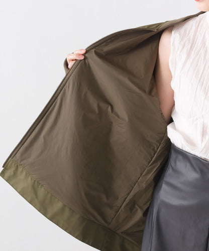 【hbA】【OMNES】ナイロンAライン裾ボリュームブルゾン【1522-7144】