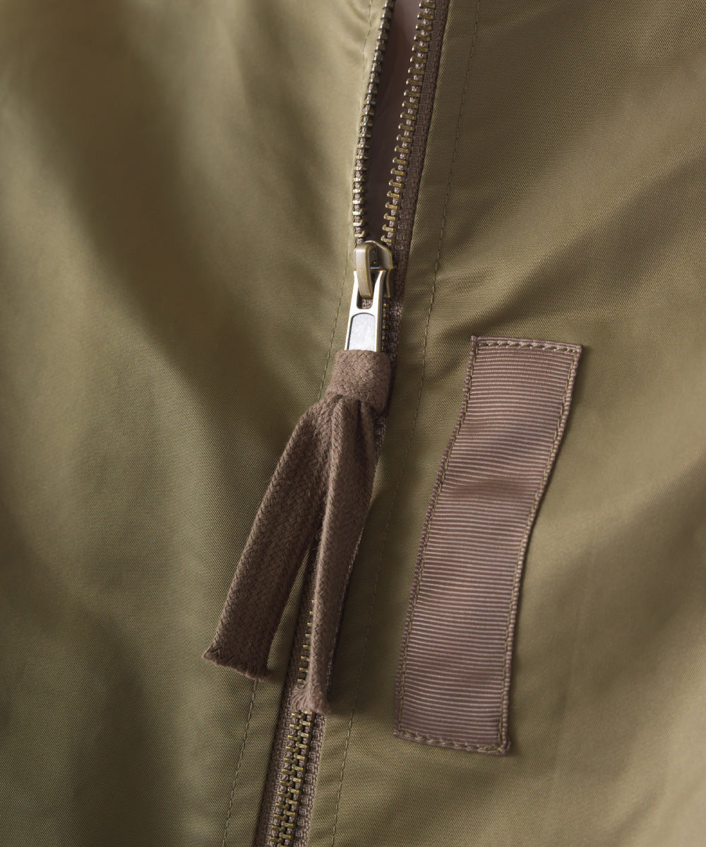 【hbA】【OMNES】ナイロンAライン裾ボリュームブルゾン【1522-7144】