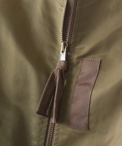 【hbA】【OMNES】ナイロンAライン裾ボリュームブルゾン【1522-7144】