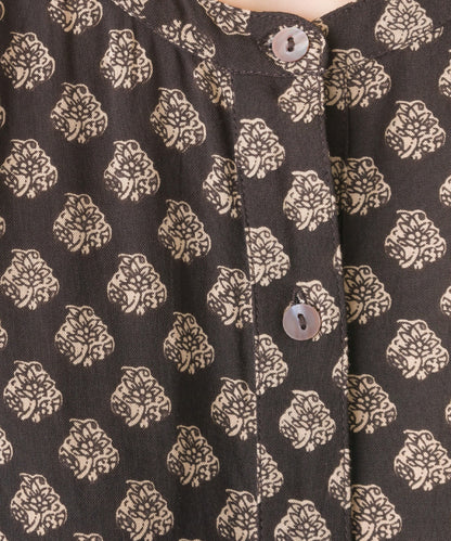 【OMNES】レーヨンフレンチスリーブバンドカラーシャツ【1524-4196】