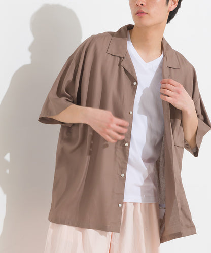 【OMNES】メンズ レーヨンアロハシャツ【1524-4197】