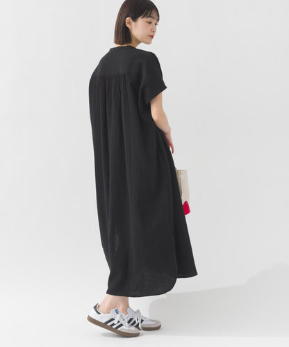 【OMNES】ダブルガーゼフレンチスリーブロングシャツ【1524-4201】