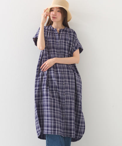 【OMNES】ダブルガーゼフレンチスリーブロングシャツ【1524-4201】